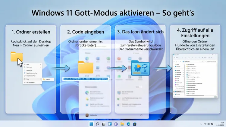 Windows 11 Gott-Modus aktivieren – So geht’s