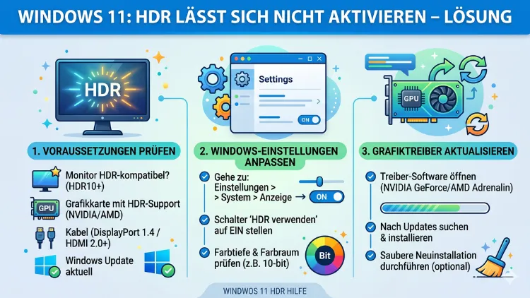 Windows 11: HDR lässt sich nicht aktivieren – Lösung