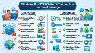 Windows 11: HTTPS-Seiten öffnen nicht – Ursachen & Lösungen