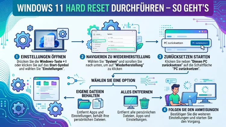 Windows 11 Hard Reset durchführen – So geht’s
