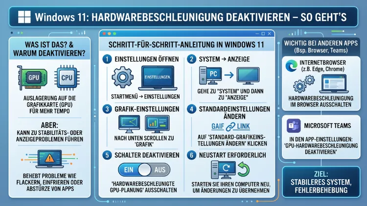 Windows 11: Hardwarebeschleunigung deaktivieren – So geht’s