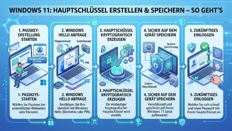 Windows 11: Hauptschlüssel erstellen & speichern – So geht’s