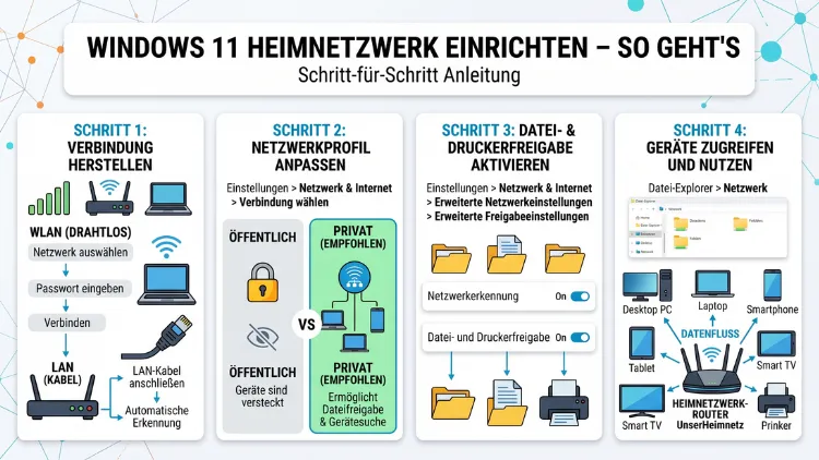 Windows 11 Heimnetzwerk einrichten – So geht’s