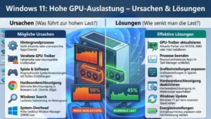 Windows 11: Hohe GPU-Auslastung – Ursachen & Lösungen