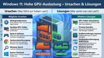 Windows 11: Hohe GPU-Auslastung – Ursachen & Lösungen