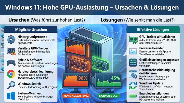 Windows 11: Hohe GPU-Auslastung – Ursachen & Lösungen