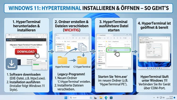 Windows 11: HyperTerminal installieren & öffnen – So geht’s