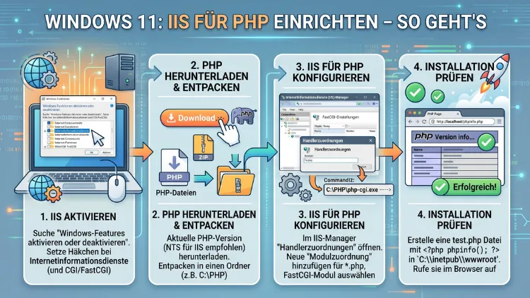 Windows 11: IIS für PHP einrichten – So geht’s