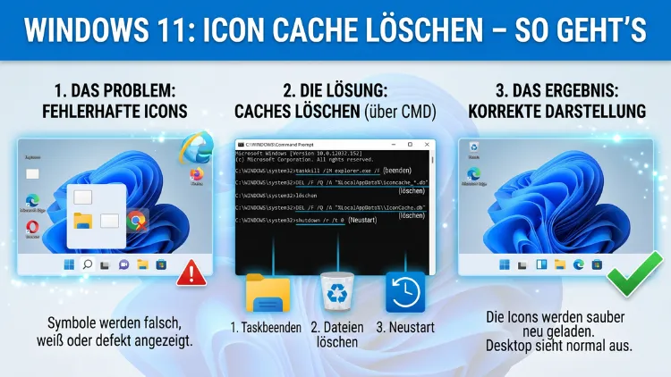 Windows 11: Icon-Cache löschen – So geht’s