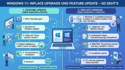 Windows 11: Inplace Upgrade und Feature Update – So geht's