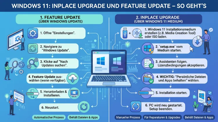 Windows 11: Inplace Upgrade und Feature Update – So geht's