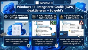 Windows 11: Integrierte Grafik (iGPU) deaktivieren – So geht’s