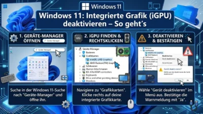 Windows 11: Integrierte Grafik (iGPU) deaktivieren – So geht’s