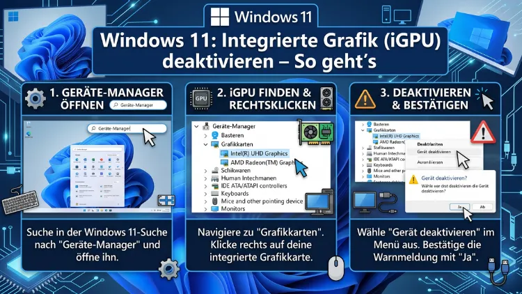 Windows 11: Integrierte Grafik (iGPU) deaktivieren – So geht’s