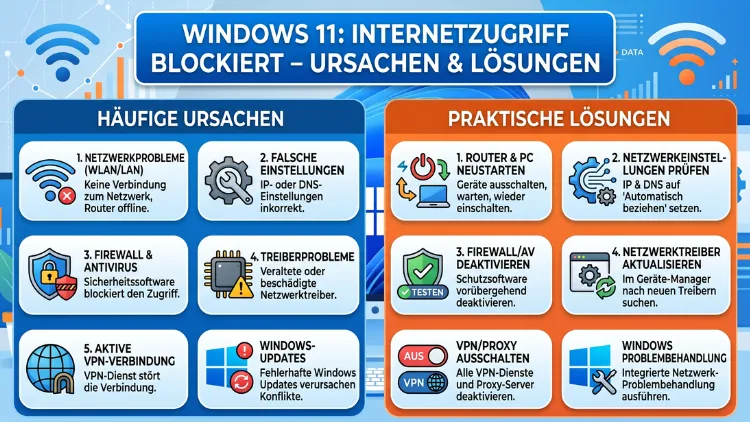 Windows 11: Internetzugriff blockiert – Ursachen & Lösungen
