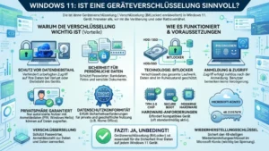 Windows 11: Ist eine Geräteverschlüsselung sinnvoll?