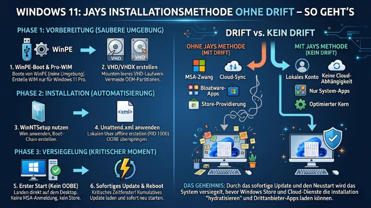 Windows 11: Jays Installationsmethode ohne Drift – So geht’s