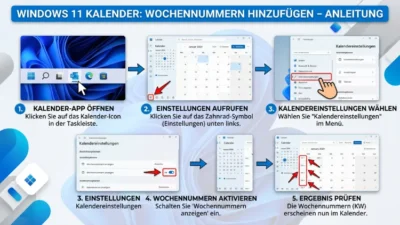Windows 11 Kalender Wochennummer hinzufügen – So geht’s