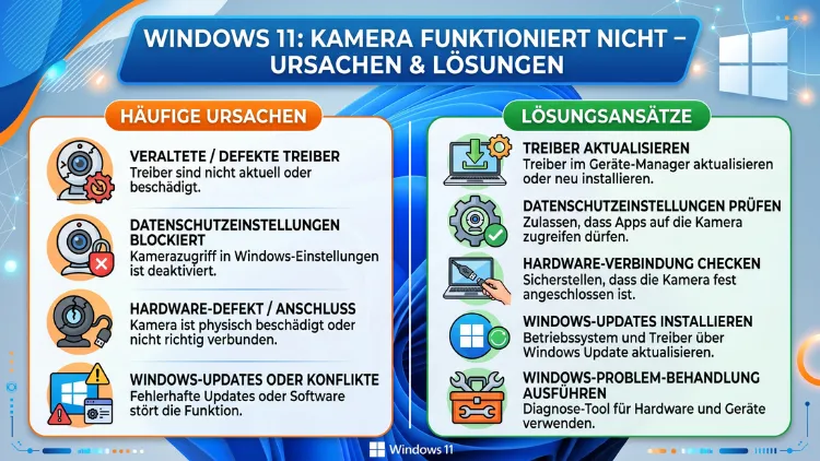Windows 11: Kamera funktioniert nicht – Ursachen & Lösungen