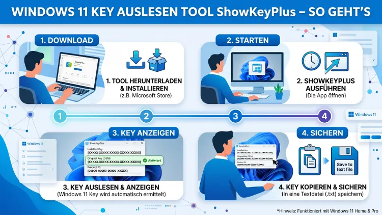Windows 11 Key auslesen Tool ShowKeyPlus – So geht’s