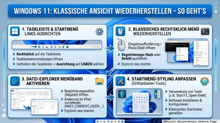 Windows 11: Klassische Ansicht wiederherstellen – So geht’s