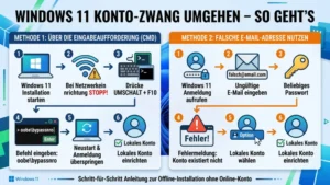 Windows 11 Konto-Zwang umgehen – So geht’s