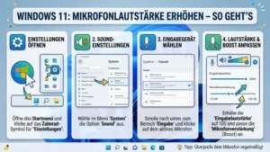 Windows 11: Mikrofonlautstärke erhöhen – So geht’s