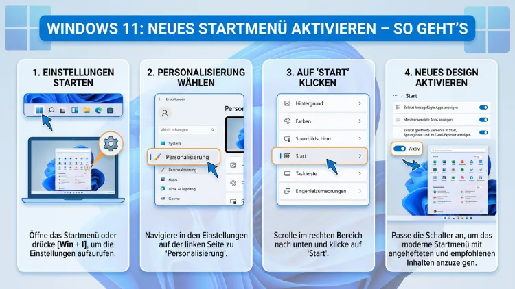 Windows 11: Neues Startmenü aktivieren – So geht’s