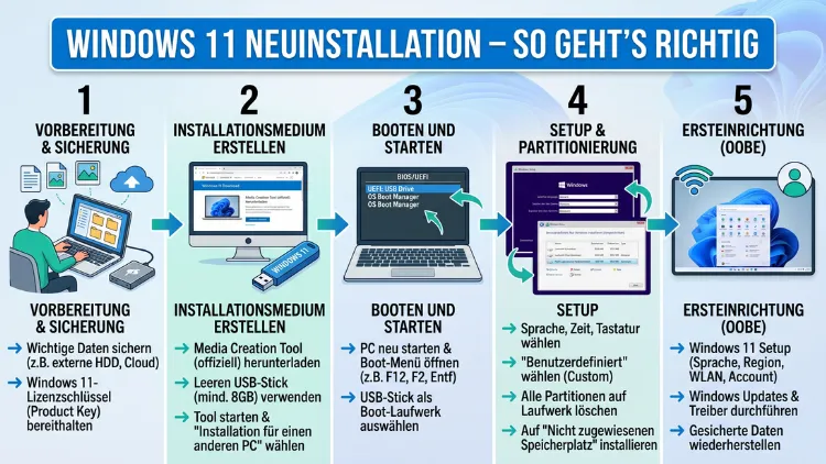 Windows 11 Neuinstallation – So geht’s richtig