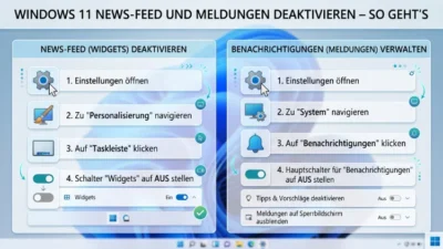 Windows 11 News-Feed und Meldungen deaktivieren – So geht’s