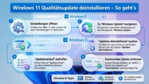 Windows 11 Qualitätsupdate deinstallieren – So geht’s