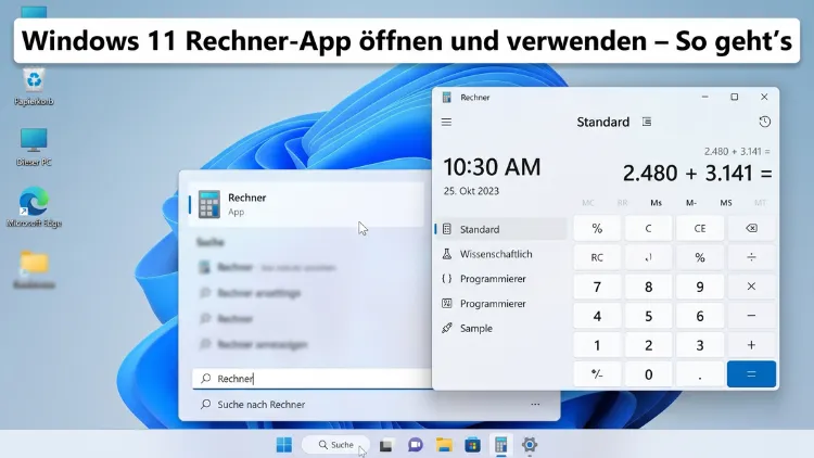 Windows 11 Rechner-App öffnen und verwenden – So geht’s