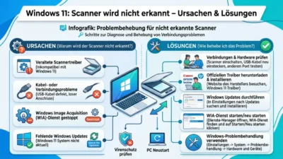 Windows 11: Scanner wird nicht erkannt – Ursachen & Lösungen