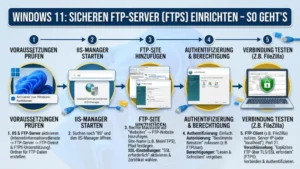 Windows 11: Sicheren FTP-Server (FTPS) einrichten – So geht’s
