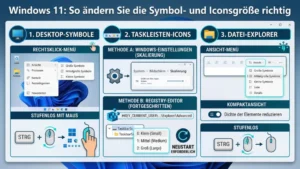 Windows 11: So ändern Sie die Symbol- und Iconsgröße richtig