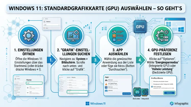 Windows 11: Standardgrafikkarte (GPU) auswählen – So geht’s