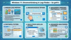 Windows 11: Stromverbindung in Logs finden – So geht’s