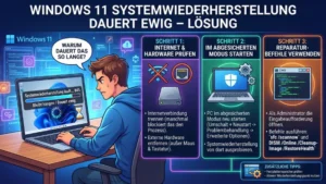 Windows 11 Systemwiederherstellung dauert ewig – Lösung