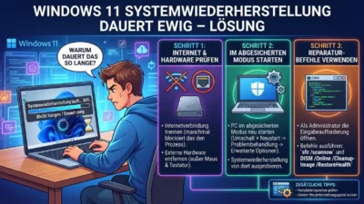 Windows 11 Systemwiederherstellung dauert ewig – Lösung