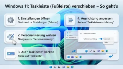 Windows 11: Taskleiste (Fußleiste) verschieben – So geht’s