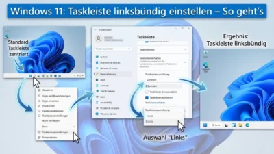 Windows 11: Taskleiste linksbündig einstellen – So geht’s