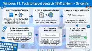 Windows 11: Tastaturlayout deutsch (IBM) ändern – So geht’s