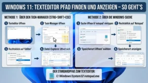 Windows 11: Texteditor Pfad finden und anzeigen – So geht’s