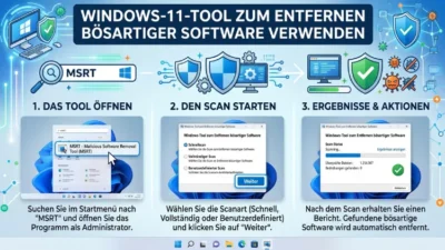 Windows-11-Tool zum Entfernen bösartiger Software verwenden