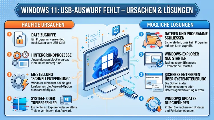 Windows 11: USB-Auswurf fehlt – Ursachen & Lösungen