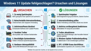 Windows 11 Update fehlgeschlagen? Ursachen und Lösungen