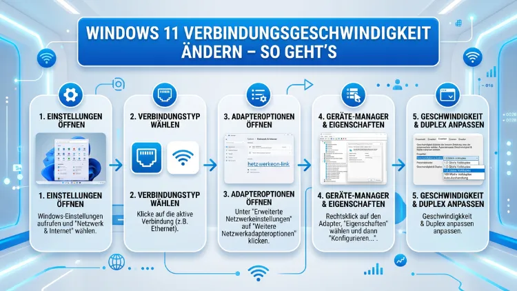 Windows 11 Verbindungsgeschwindigkeit ändern – So geht’s
