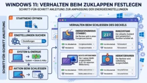 Windows 11 Verhalten beim Zuklappen festlegen – So geht’s