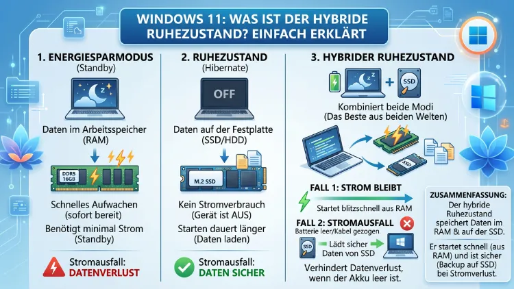 Windows 11: Was ist der hybride Ruhezustand? Einfach erklärt