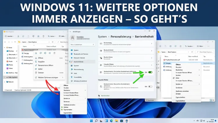 Windows 11: Weitere Optionen immer anzeigen – So geht’s